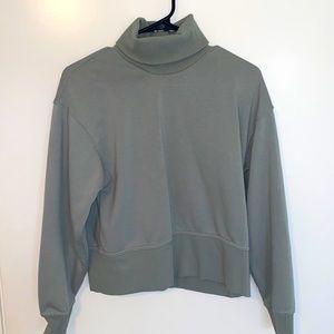 Zara sage green turtleneck sweatshirt